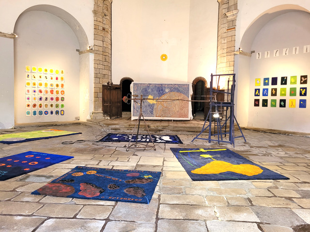 exposition Marcher dans l'espace à l'église St Pierre, Tulle